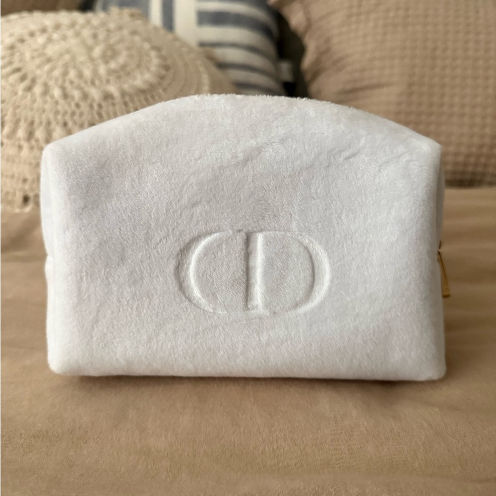 Dior White Cosmetic Pouch